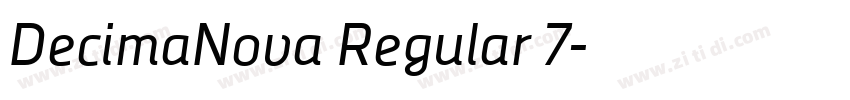 DecimaNova Regular 7字体转换